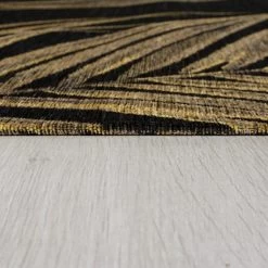 Dunelm Gold Palm Leaf Rug -Decorative Discount Store 30760089 alt03