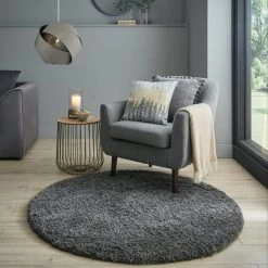 Dunelm Slumber Shaggy Circle Rug