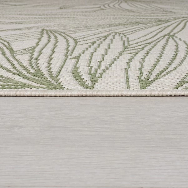 Dunelm Tropical Leaves Indoor Outdoor Square Rug 4 Dunelm Tropical Leaves Indoor Outdoor Square Rug - Image 4