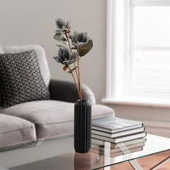 Dunelm Pack Of 12 Artificial Charcoal Magnolia Spray