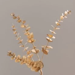 Dunelm Pack Of 12 Artificial Gold Eucalyptus Spray -Decorative Discount Store 30764956 alt01