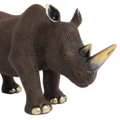 Dunelm Luxe Traveller Rhino Sculpture 36CM -Decorative Discount Store 30765960 alt03