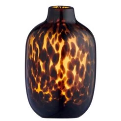 Dunelm Luxe Travel Tortoiseshell Glass Vase 26cm -Decorative Discount Store 30765970 alt02