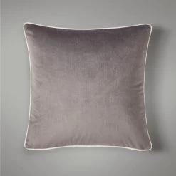 Dunelm Reversible Velour Cushion Charcoal