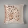 Dunelm Peacock Sequin Champagne Cushion