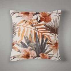 Dunelm Natural Leaf Tapestry Cushion