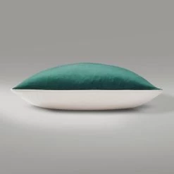 Dunelm Reversible Velour Cushion Emerald -Decorative Discount Store 30766462 alt03