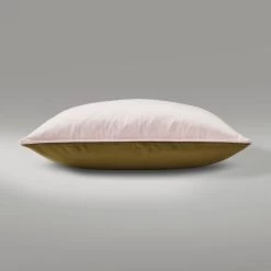Dunelm Reversible Velour Cushion Blush Olive -Decorative Discount Store 30766463 alt03