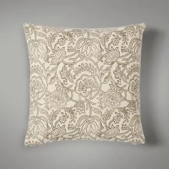 Dunelm Luxe Traveller Floral Cushion Sage