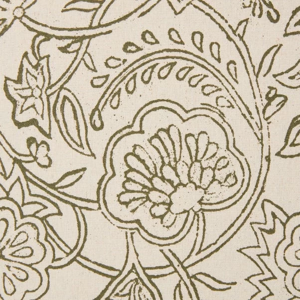 Dunelm Luxe Traveller Floral Cushion Sage 3 Dunelm Luxe Traveller Floral Cushion Sage - Image 3