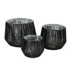 Dunelm Set Of 3 Recycled Plastic Plant Pots -Decorative Discount Store 30766516 alt03
