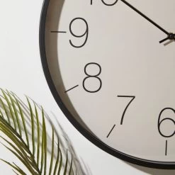 Dunelm Modern Clock Black 48cm -Decorative Discount Store 30766815 alt01