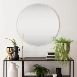 Dunelm Frameless Round Apartment Mirror, 80cm