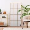 Dunelm Luxe Window Mirror, Gold 150x70cm