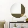 Dunelm Elements Round Coloured Glass Wall Mirror, 70cm