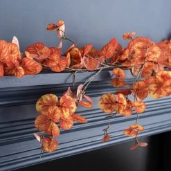 Dunelm Artificial Orange Eucalyptus Garland 160cm -Decorative Discount Store 30768450 alt02