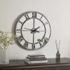 Dunelm Distressed Mirrored 57cm Clock Silver