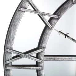 Dunelm Distressed Mirrored 57cm Clock Silver -Decorative Discount Store 30769194 alt03