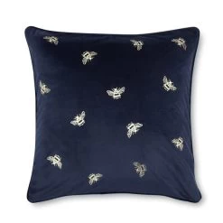 Dunelm Golden Bee Navy Cushion -Decorative Discount Store 30769601 alt02
