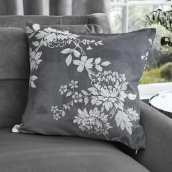Dunelm Cascade Floral Chenille Cushion
