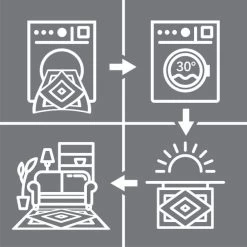 Dunelm PractiMat Eleni Washable Runner -Decorative Discount Store 30770708 alt08