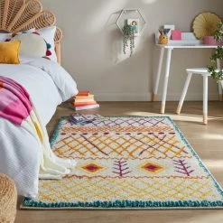 Dunelm Aloe Sketchy Berber Rug