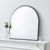 Dunelm Apartment Arch Wall Mirror, Black 65cm