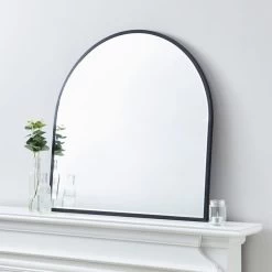 Dunelm Apartment Arch Wall Mirror, Black 65cm