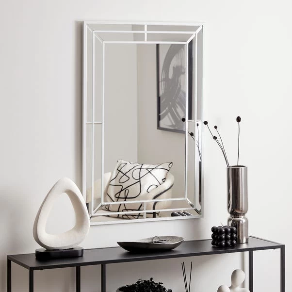 Dunelm Double Edge Frame Wall Mirror, 85x55cm 1 Dunelm Double Edge Frame Wall Mirror, 85x55cm