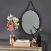 Dunelm Oval Hanging Smoked Mirror