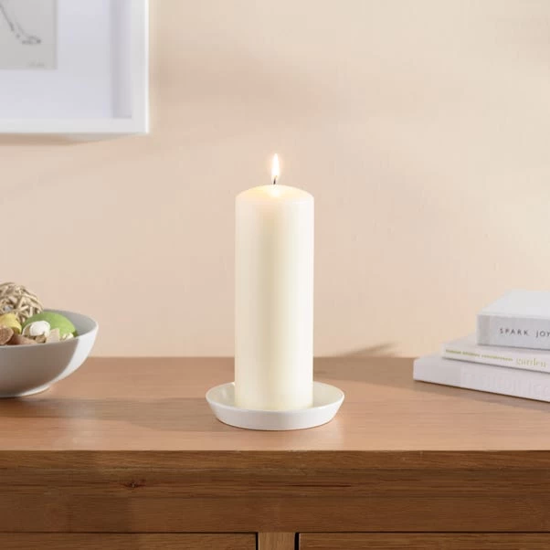 Dunelm Pack Of 6 Cream Pillar Candles 7cm X 20cm 1 Dunelm Pack Of 6 Cream Pillar Candles 7cm X 20cm