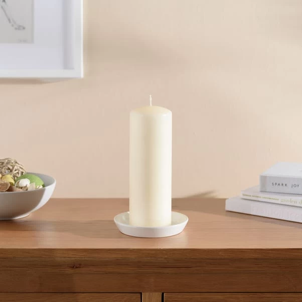 Dunelm Pack Of 6 Cream Pillar Candles 7cm X 20cm 2 Dunelm Pack Of 6 Cream Pillar Candles 7cm X 20cm - Image 2