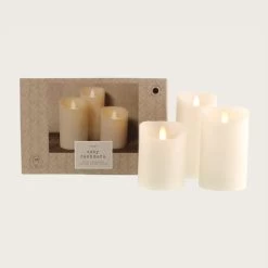 Dunelm Set Of 3 Cosy Cashmere LED Candles -Decorative Discount Store 30779641 alt02
