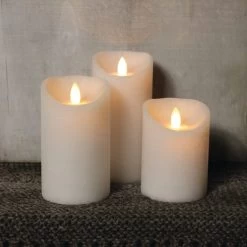 Dunelm Set Of 3 Cosy Cashmere LED Candles -Decorative Discount Store 30779641 alt03