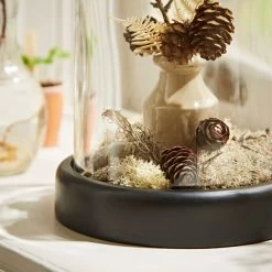 Dunelm Black Mango Wood Cloche 9 Dunelm Black Mango Wood Cloche -Decorative Discount Store 30779657 alt03