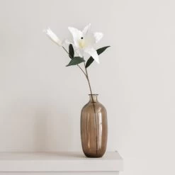 Dunelm Artificial Tiger Lily White Spray 70cm -Decorative Discount Store 30780656 alt03