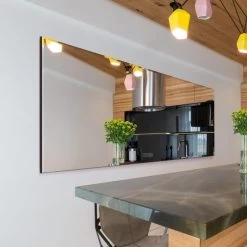 Dunelm Frameless Rectangle Venetian Wall Mirror, 174x85cm