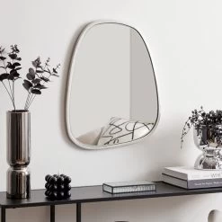Dunelm Pebble Mirror Silver 50x40cm