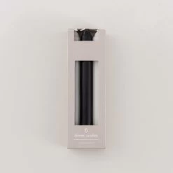 Dunelm Pack Of 6 Dinner Candles Monochrome -Decorative Discount Store 30791645 alt01