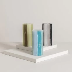 Dunelm Decorative Pillar Candle Blue -Decorative Discount Store 30791656 alt02