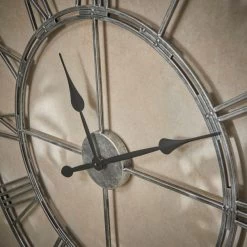 Dunelm Indoor Outdoor Skeleton Clock 100cm Chrome -Decorative Discount Store 30791945 alt02