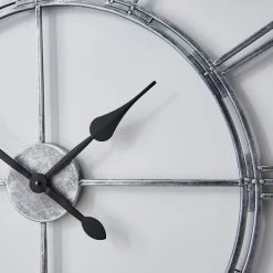 Dunelm Indoor Outdoor Skeleton Clock 100cm Chrome -Decorative Discount Store 30791945 alt03