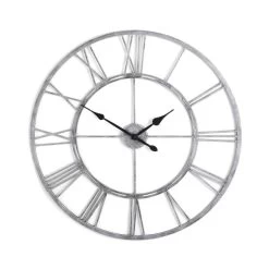 Dunelm Indoor Outdoor Skeleton Clock 100cm Chrome -Decorative Discount Store 30791945 alt04