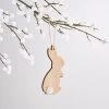 Dunelm Wooden Bunny Hanging Decoration