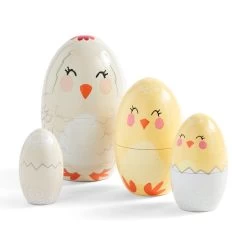 Dunelm Set Of 4 Stackable Easter Chick Dolls -Decorative Discount Store 30792508 alt03