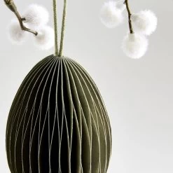 Dunelm Sage Paper Honeycomb Easter Egg Hanging Decoration -Decorative Discount Store 30792614 alt01