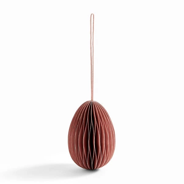 Dunelm Pink Paper Honeycomb Easter Egg Hanging Decoration 2 Dunelm Pink Paper Honeycomb Easter Egg Hanging Decoration - Image 2