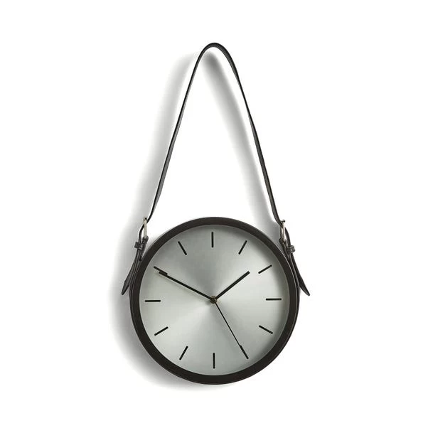 Dunelm Black Metal Hanging Clock 30cm 2 Dunelm Black Metal Hanging Clock 30cm - Image 2