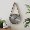 Dunelm Silver Metal Hanging Clock 30cm