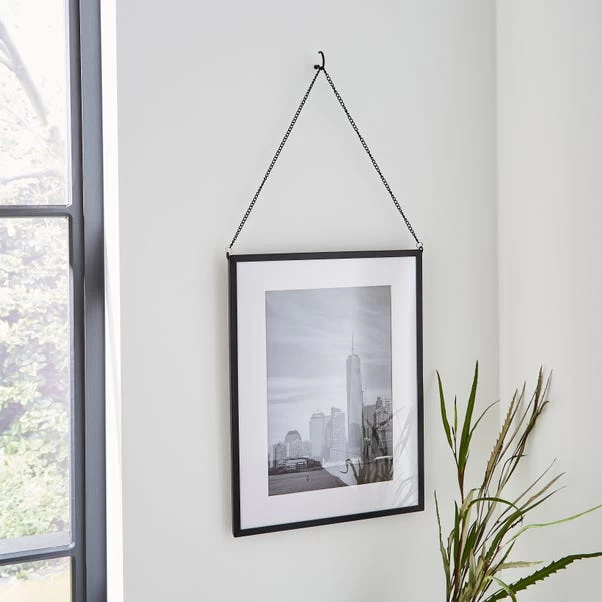 Dunelm Black Hanging Chain Photo Frame 16x12 1 Dunelm Black Hanging Chain Photo Frame 16x12